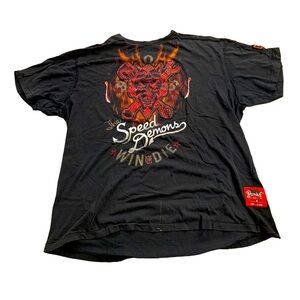 Parish Win Die Vintage Shirt The Speed Demon Fire Devil Patch Boutique 3XL